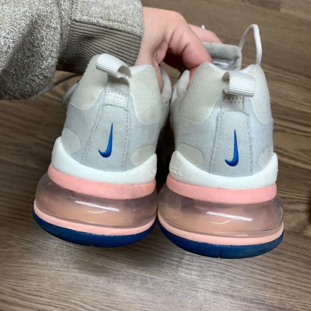 Nike Air Max React 270 Men Size 8.5 A04971-100 White‎ Ghost Aqua Running Shoes